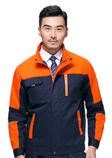 時尚拼色春秋工作服